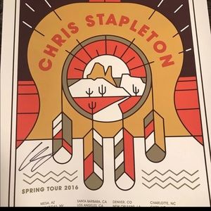 Chris Stapleton signed poster